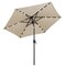 7.5 Feet Solar Umbrella with LED Lights and Crank Tilt for Patio Garden